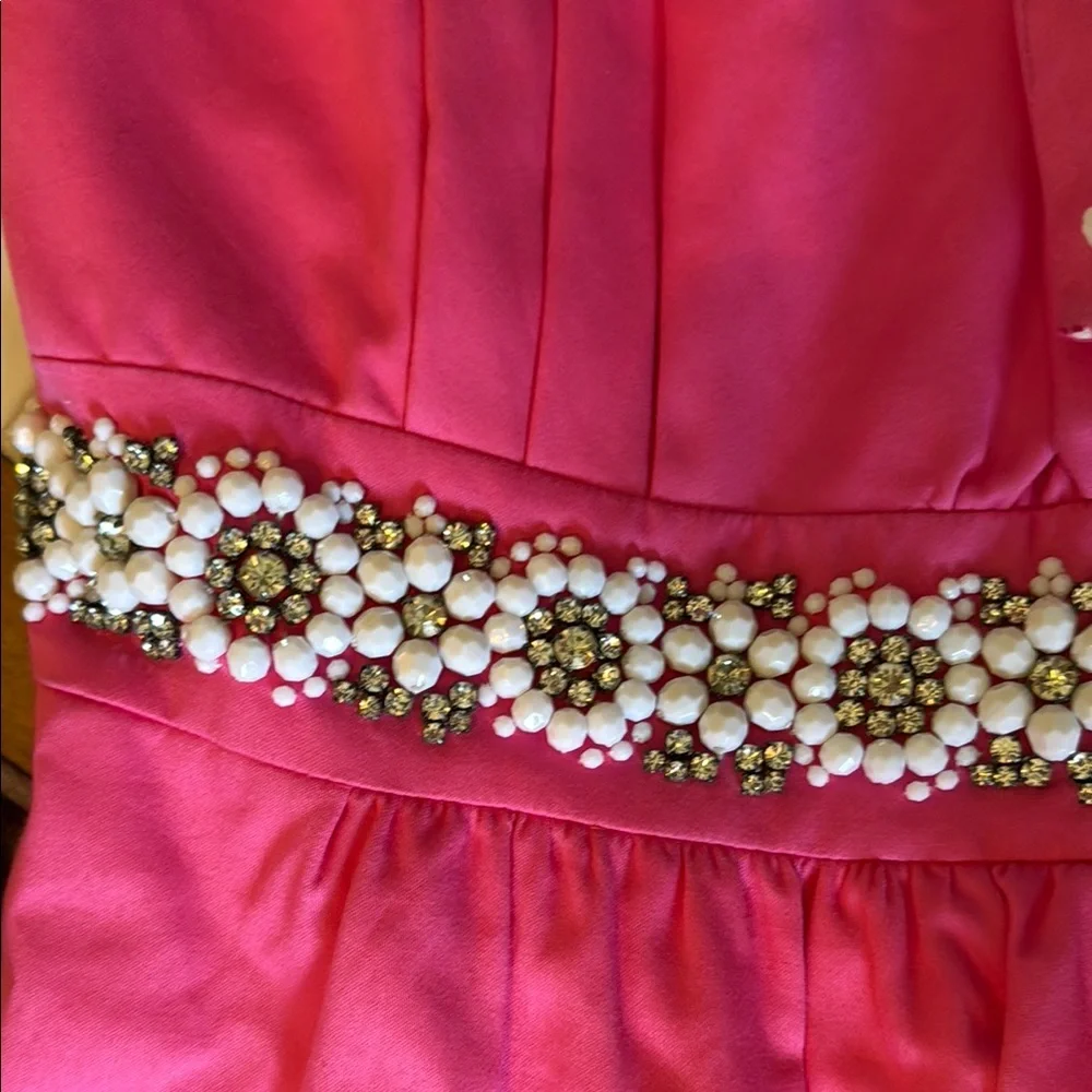 Lilly Pulitzer Strapless Dress in‎ Elegant Pink-with rhinestones/beads-worn 2x - Picture 2 of 8